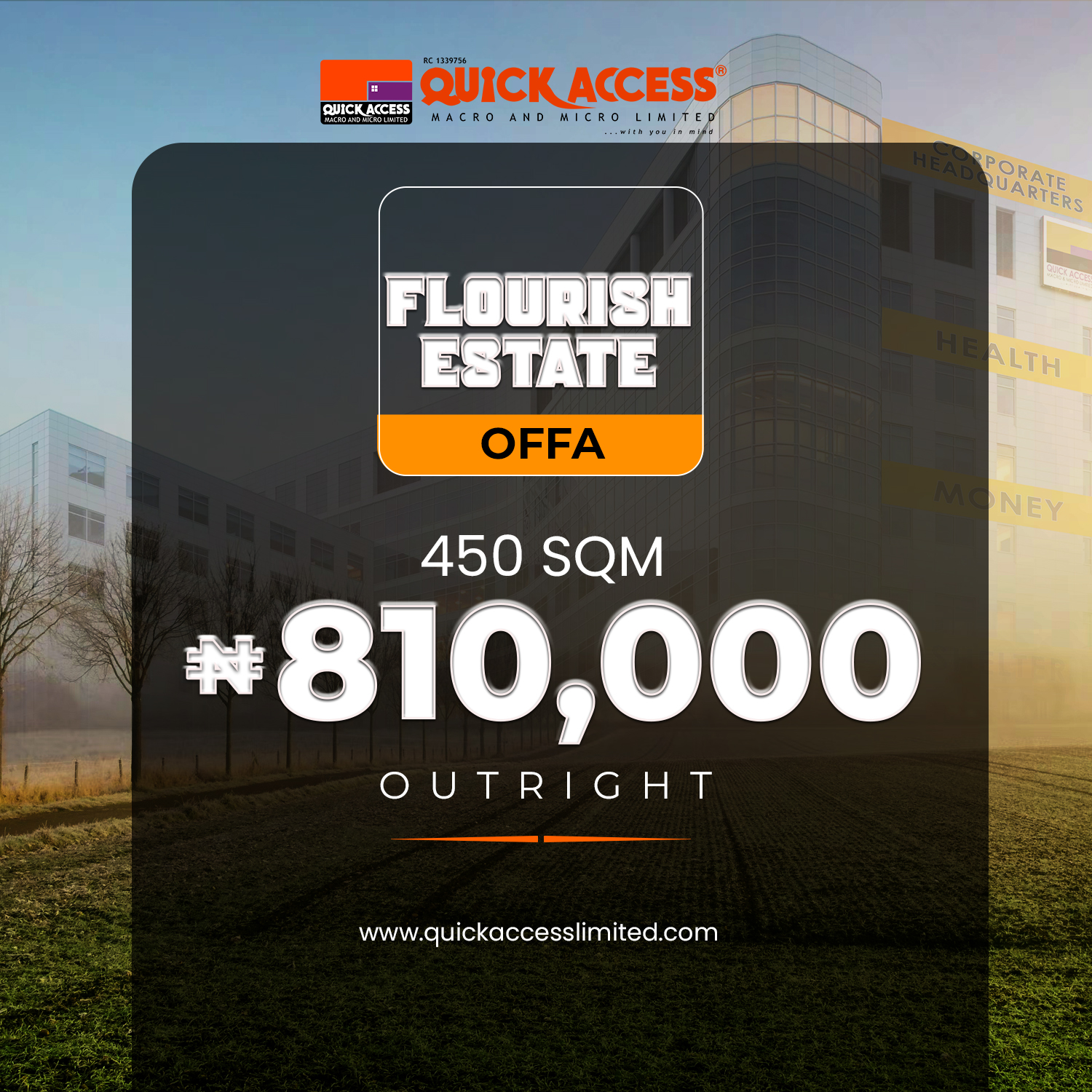 FLOURISH ESTATE PLOT 48 (450 SQM) OUTRIGHT